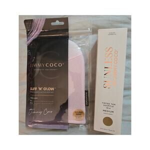 Jimmy Coco Sunless Tanning Lotion shade medium PLUS application glove
